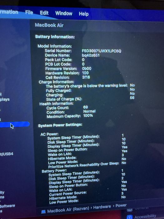 Macbook AIR, 15 inch, M2, 256 GB, 8 GB RAM, silver