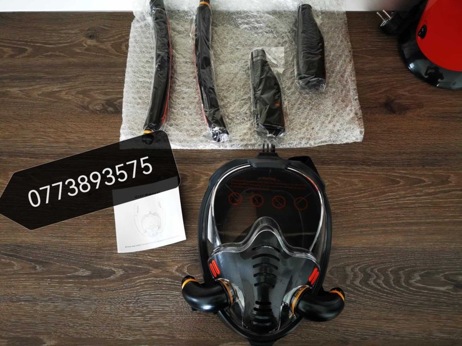 Masca dubla 2 tuburi pt scufundari snorkeling snorkel copii / adulti