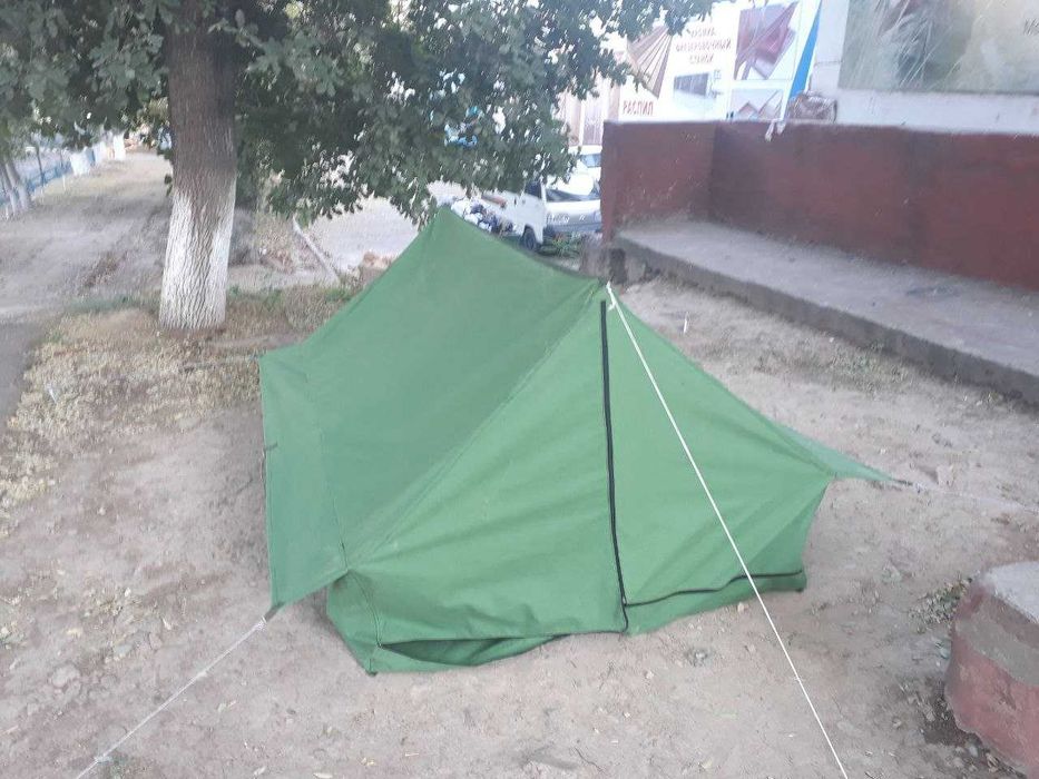 Палатка брезентовая с каркасом — собственное производство