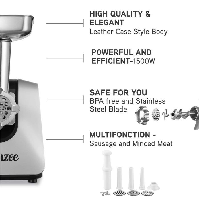 Twinzee Răzătoare Electrică pentru Carne cu Umplutură pentru Cârnați 3