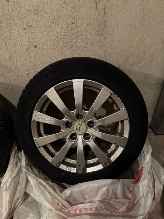 4 броя 205/55 R16, 5x108 Джанти OZ със зимни гуми Continental TS 850