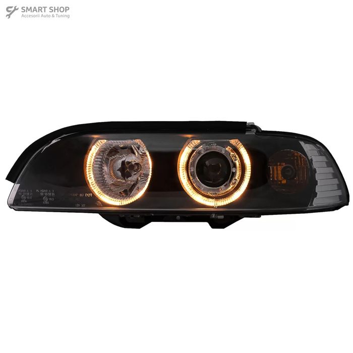Faruri Angel Eyes BMW Seria 5 E39 (1995-2000) Angel Eyes Negru