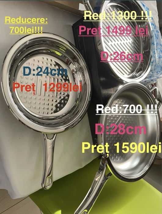 Set grill-uri sau tigăi Zepter noi, in ambalaj sau aproape impecabile