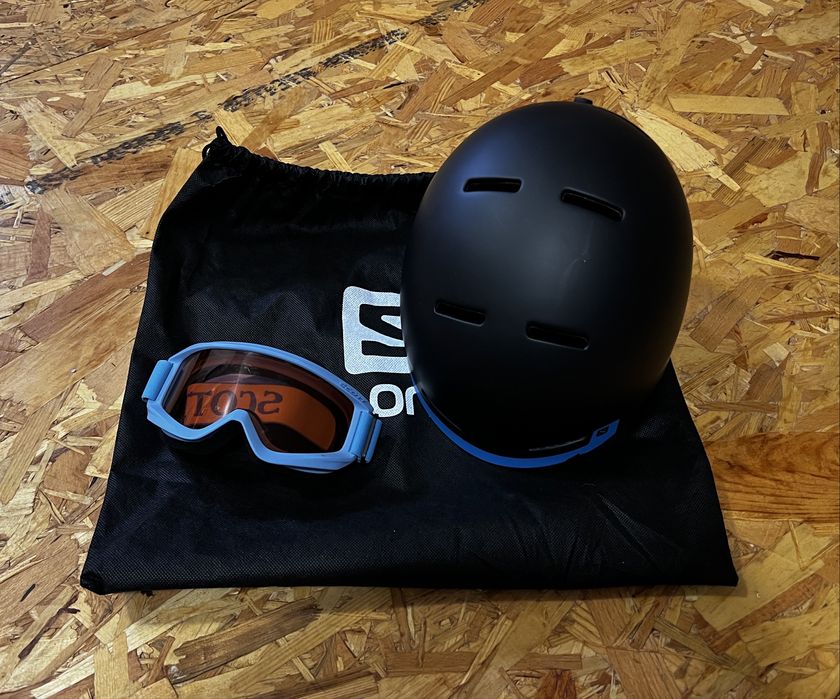 Set cască și ochelari schi copii (Grom) Salomon + Scott