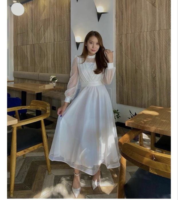 Платье белое нежное