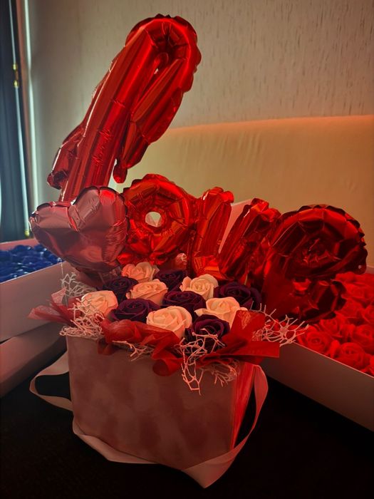 Buchete/aranjamente cu trandafiri din sapun