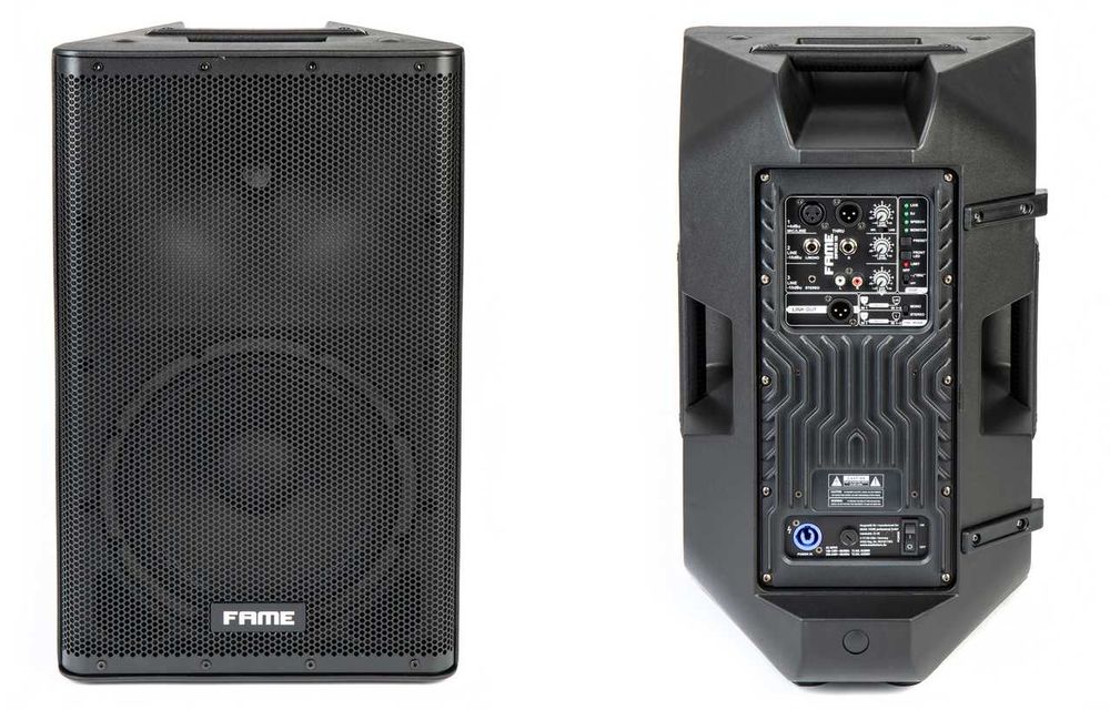 Set de 2 boxe Fame Audio Enforcer 12A 12″, 1600W cu 2 stative de boxe