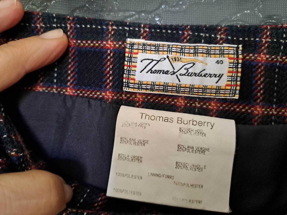 Вълнена къса пола Thomas Burberry