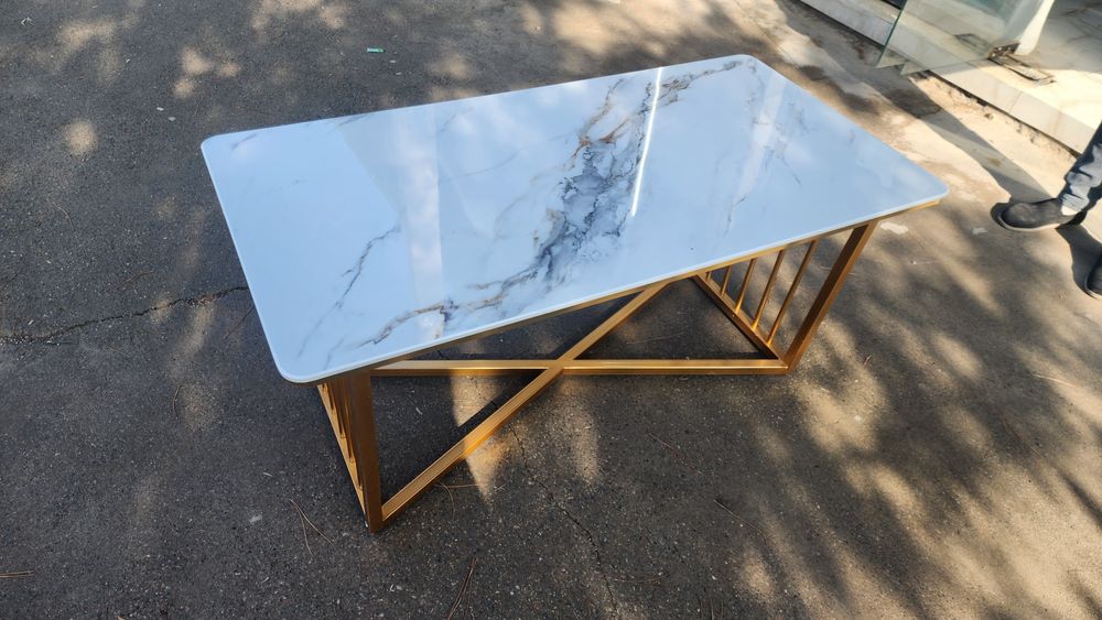 Jurnalniy stol usti Toshdan l  Журнальный столик из камень. 120×60 см.