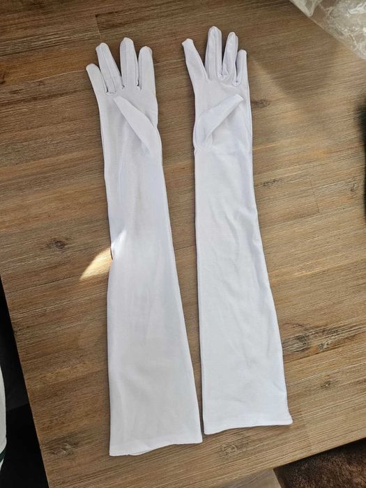 Mănuși lungi albe - NOI - pentru mireasă sau evenimente