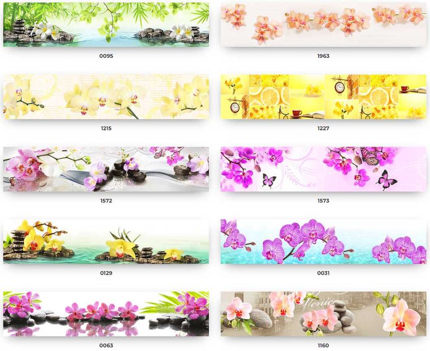 Кухонный фартук на стену, Кухонный гарнитур, Стеновая панель, Скинали