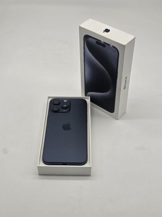 Iphone 15 pro max, Blue Titanium, 256gb, 100%, 25 cicluri incarcare