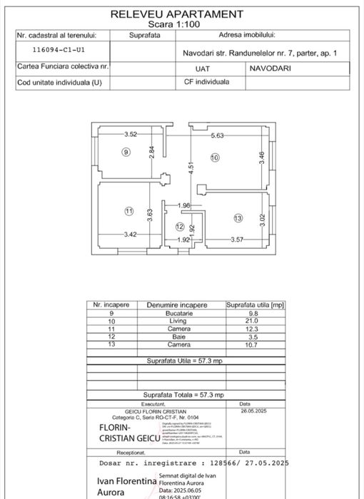 Apartament la cheie 3 camere | Parter | 85.000€ | 90% Finalizat