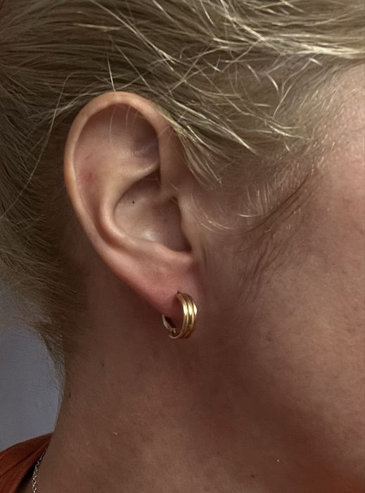 Златни обеци халки 585 проба 4 грама 14 карат