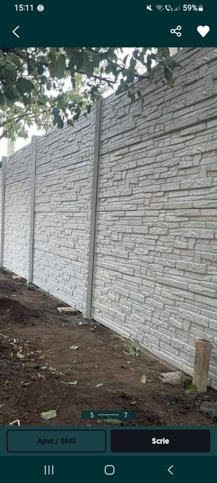 Super preturi garduri din beton comprimat stalpi și placi de gard