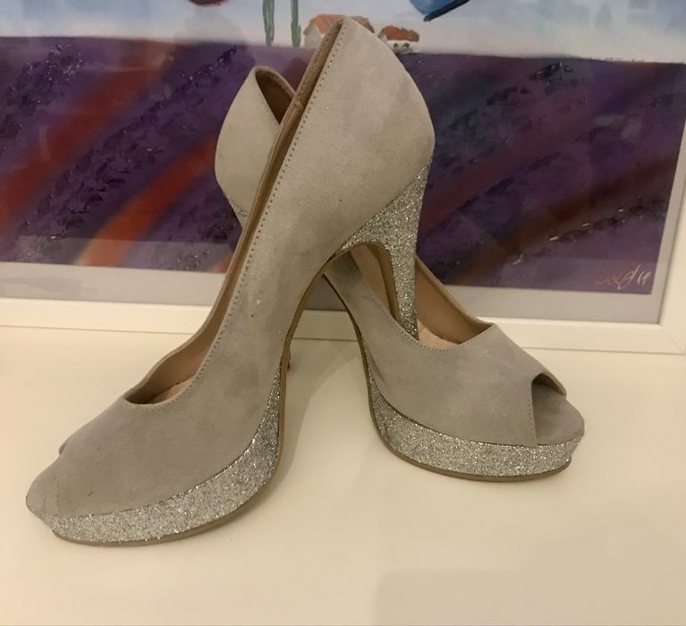 Pantofi eleganti dama LUNA , made in Italy, piele intoarsa, 1 purtare