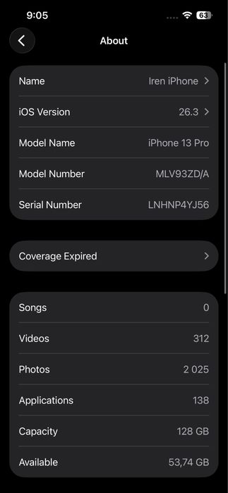 iPhone 13 Pro 128 GB Graphite