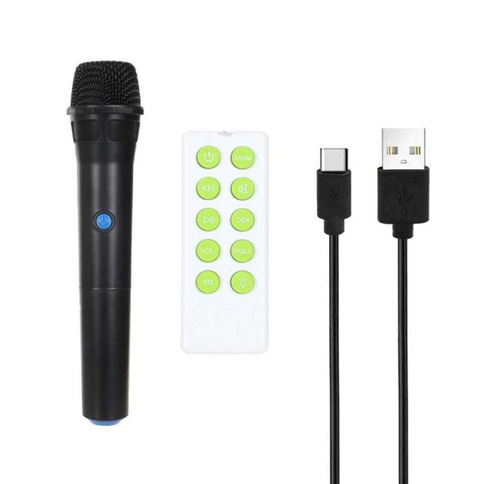 Тонколона KTS-2297 2х8 инча микрофон LCD дисплей FM радио