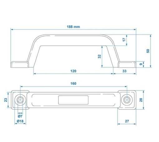 Универсална дръжка за ремарке, трактор, каравана, машини