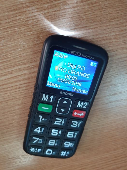 Telefon italian Brondi taste butoane mari lcd color seniori necodat