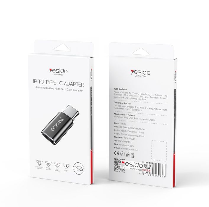 Yesido GS22 OTG Adapter Type-C to Lightning For iPhone iOS