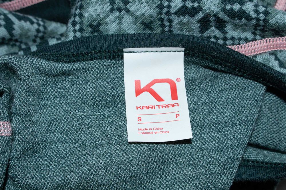 Kari Traa дамска мерино блуза зелена термо бельо от мериносна вълна S