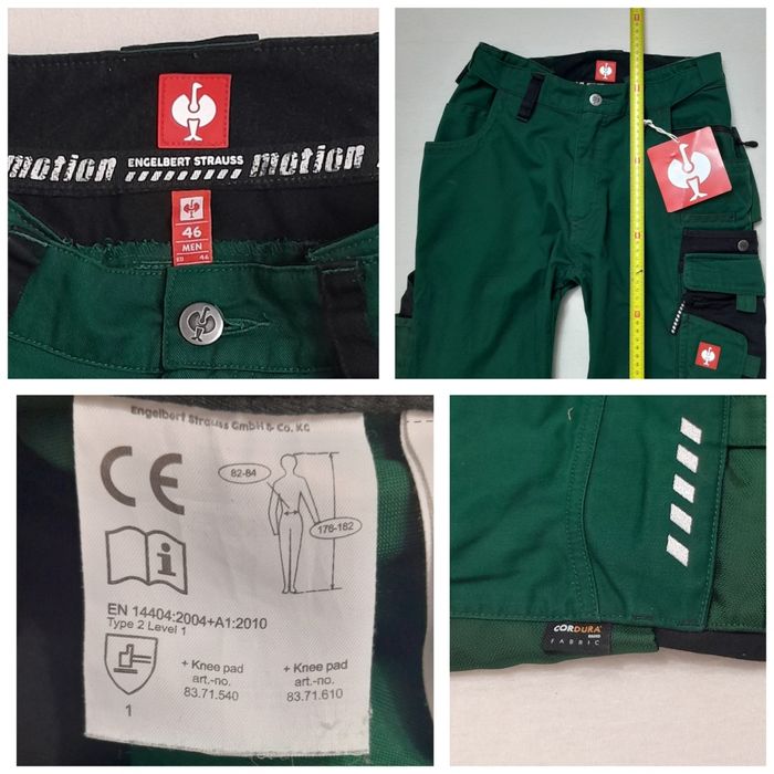 Pantaloni noi Engelbert Strauss Cordura, salopeta nr 46 EU unisex