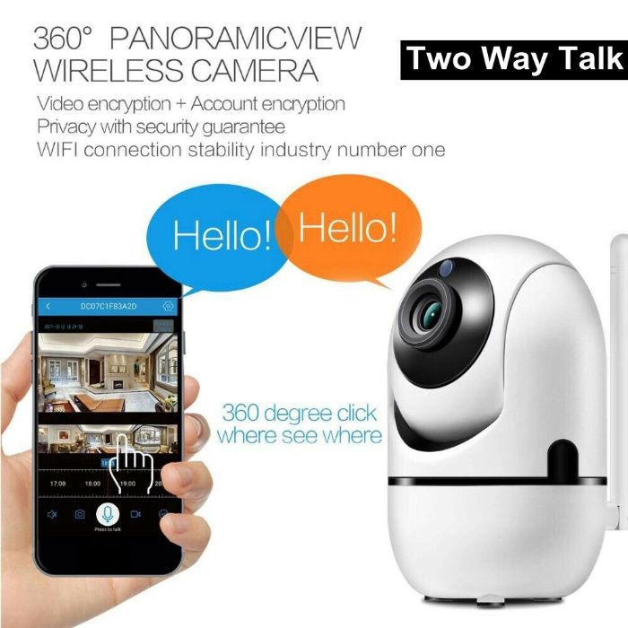 Camera supraveghere IP WIFI HD 1080P 3.6mm 2.0MP, Detectare miscare!