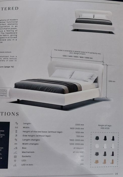 Vand pat Tandem Loft nou cu somiera rabatabila si lada de depozitare