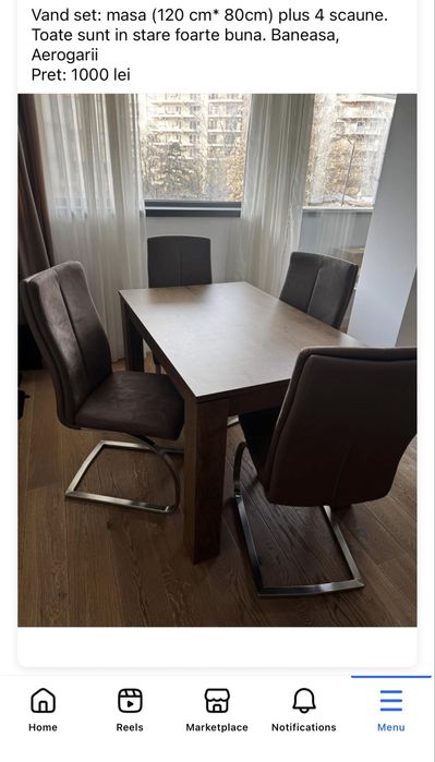 Set 4 scaune in stare foarte buna. Ridicare personala