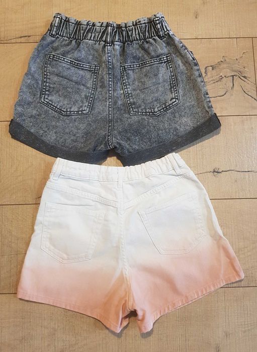Детски дънкови къси панталонки - H&M - 11-13 г. (две за едно)