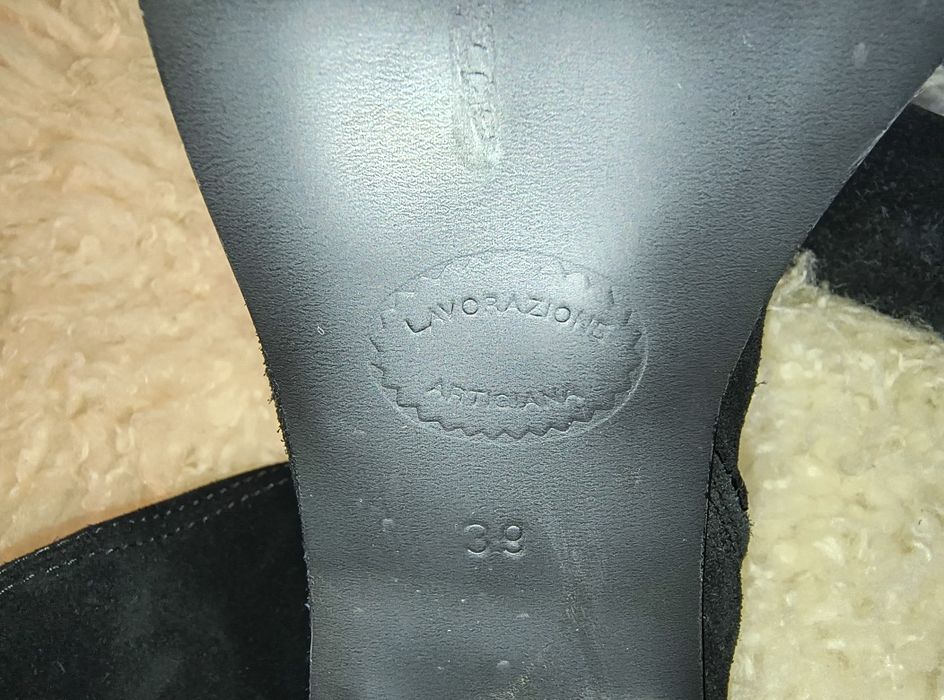 Черни велурени ботуши Lavorazione Artigiana