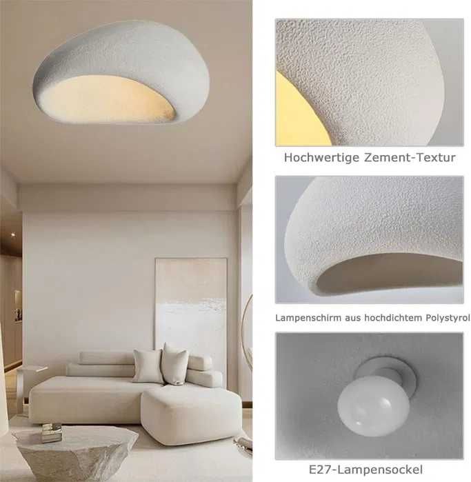 Каменен полилей в скандинавски стил облак смола Wabi-sabi 30, 40, 60см