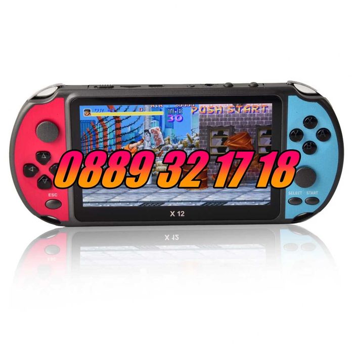 Преносима игрова конзола X12 екран 5.1 инча, тв игра с вградени игри