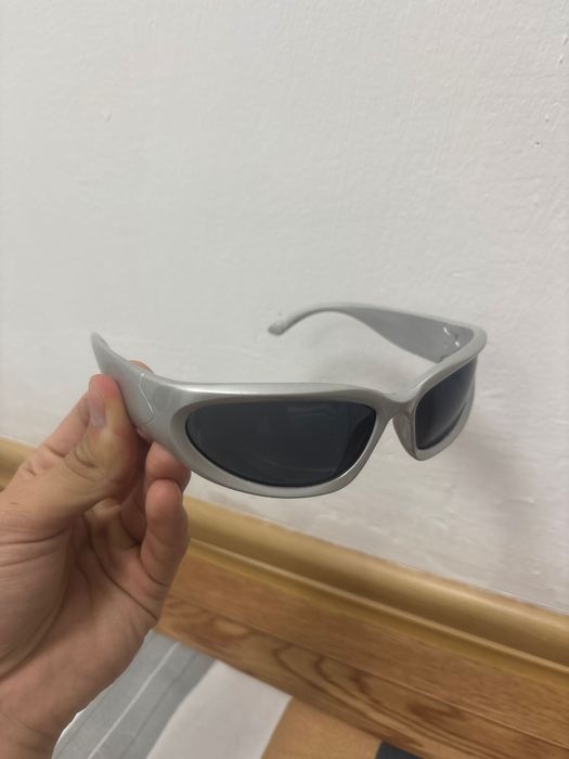 Очки лягушка пластик серый