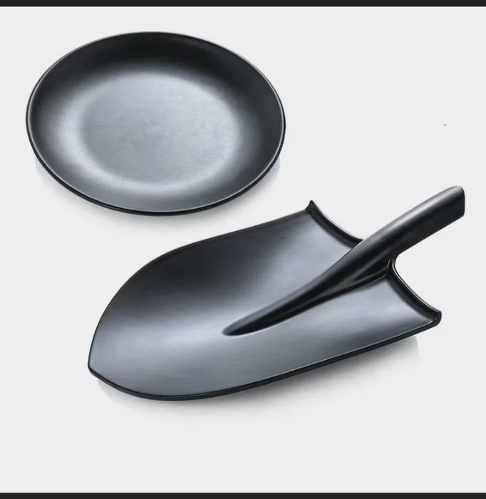 Тарелка матовая искусственный фарфор (пищевой пластик]