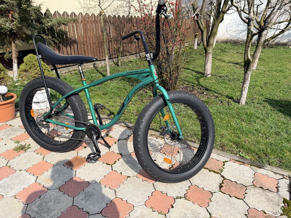Bicicletă Pegas Cutezător EV Verde – Șa Banană – 7 Viteze – Stare Excelentă