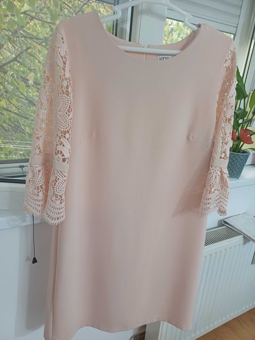 Rochie eleganta roz-pudra