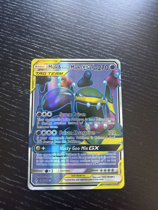 Carte pokemon Muk&Aloan Muk GX