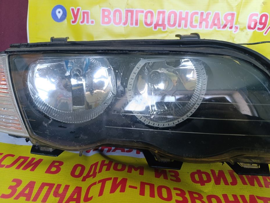 Фары на BMW E46 до рестайлинг с ангельскими