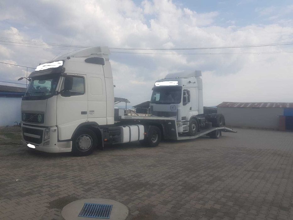 Inchiriez trailer fara cap tractor pt transport camioane,utilaje