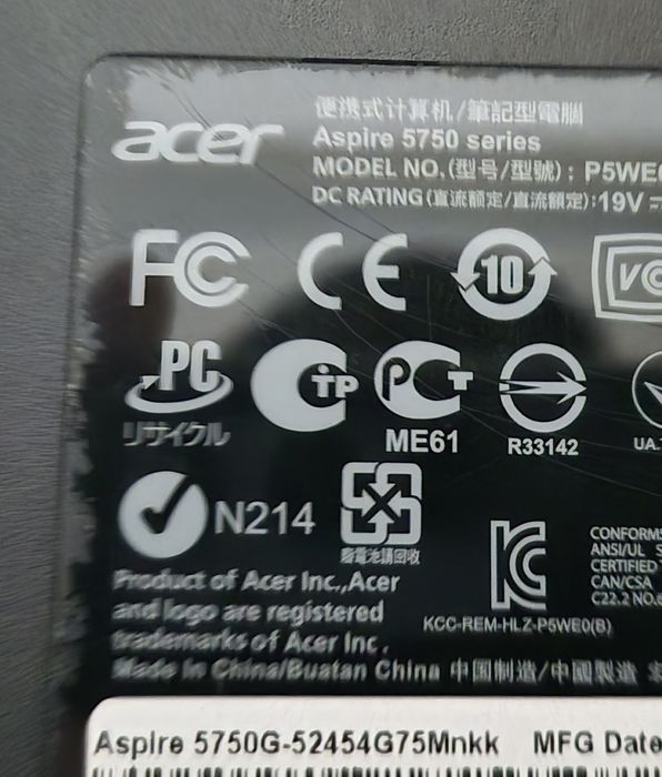 Acer Aspire 5750G за части