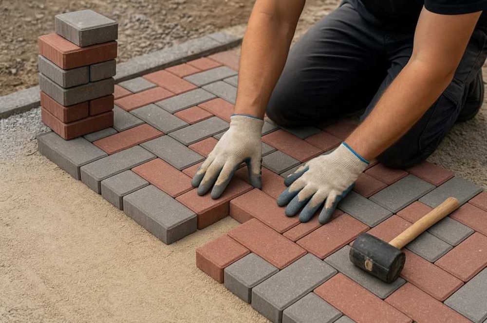 Укладка брусчатки