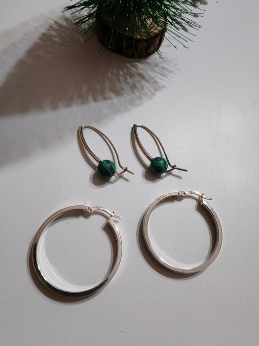 Сребърни обеци халки