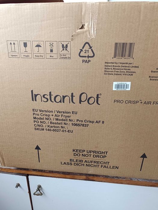 Мултикукър Instant Pot PRO CRISP + AIR FRYER 11 в 1