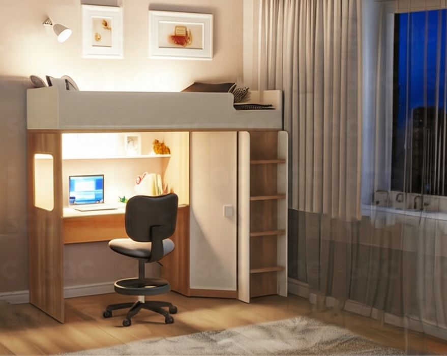 Кровать чердак детская + матрас