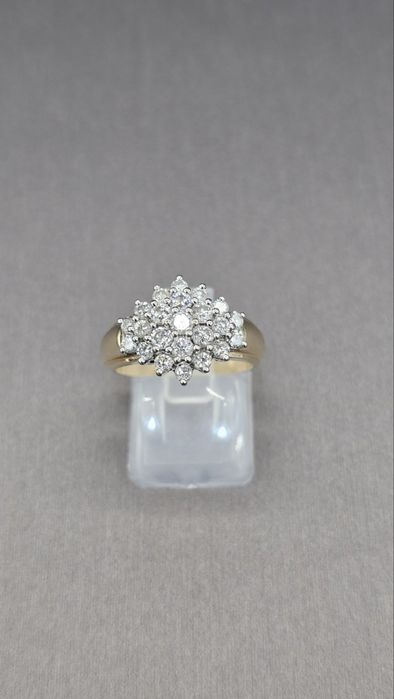 Златен пръстен с диаманти – 14K