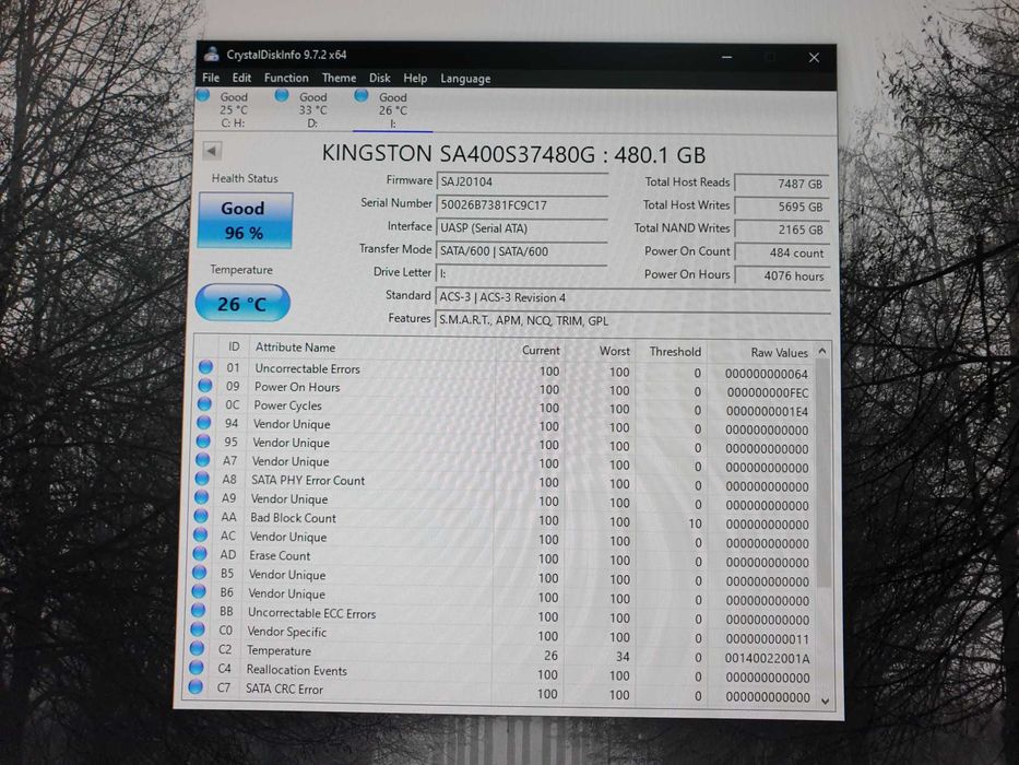 SSD Kingston A400 480 GB