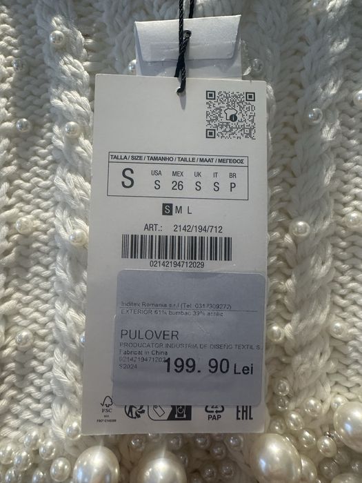 Vesta  Zara cu perle
