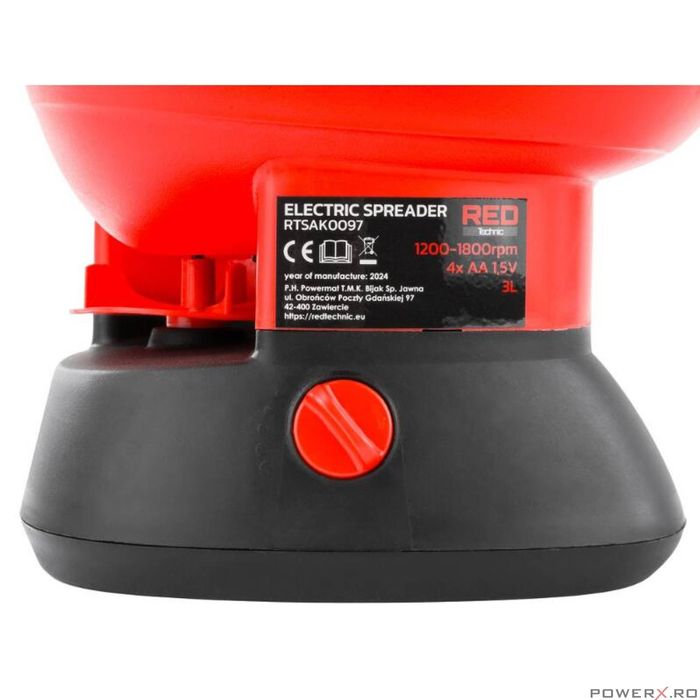 Semanatoare electrica pe acumulator, capacitate 3 litri, Red Technic